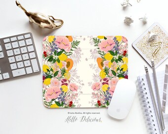 Mouse Pad Lemon Mouse Pads Office Gift Mousepad Fruit Floral Mouse Pad Summer Mousepad Mousepad Mouse Mat Rectangular Mousepad Round 140.