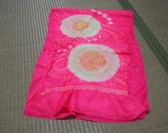 Pink flower Hekoobi / obi belt for kimono /scarf