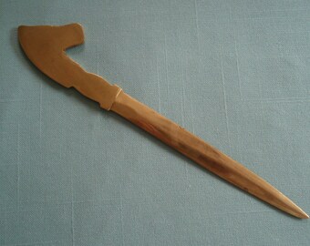 Horse Head Brass Letter Envelope Opener Collectible a2469