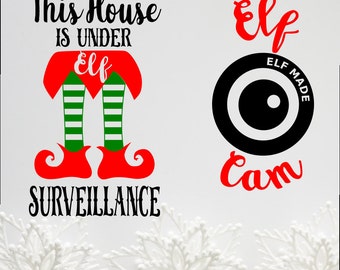 Svg Christmas, Elf surveillance, SVG, dxf, pdf Camera, Christmas svg, ornament, Elf svg, svg files, svg designs, svg cricut, silhouette