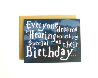 Harry Potter Inspired Birthday Card