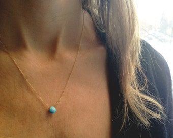 Birthstone Necklace, Gemstone Necklace, Simple Necklace, Minimal Necklace, Gold Filled, Sterling Silver, Dainty Necklace, Layered Necklace