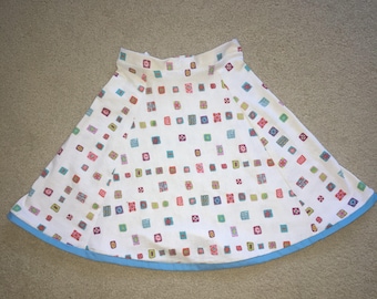 Girls size 6 stretchy cotten flare skirt