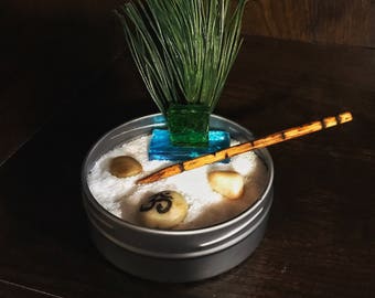 Meditation Office Decor - Mini Zen Garden Cubicle Decor / Desktop Zen Garden / Stress Relief fidget toy Zen garden meditation anxiety relief