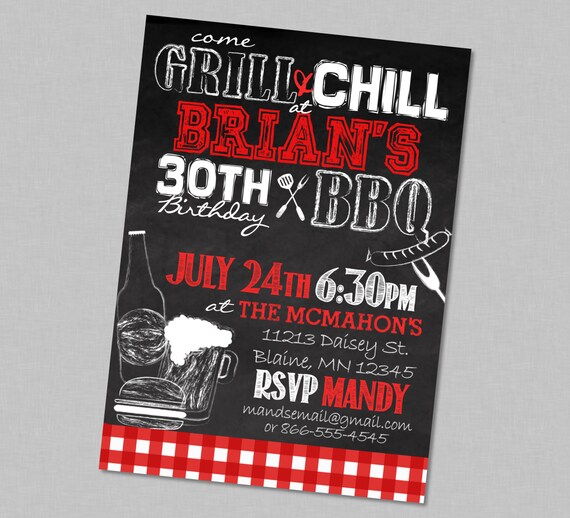 Grill And Chill Invitations 9