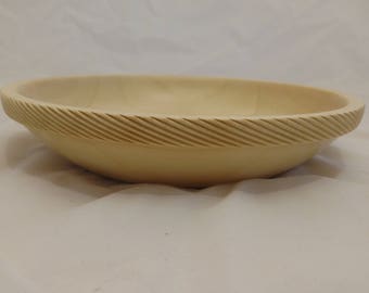 Spiral Edged Silver Maple Bowl #232