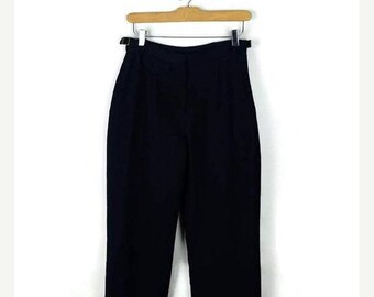 ON SALE Ralph Lauren Navy High waist Wool Baggy Pants/W25*