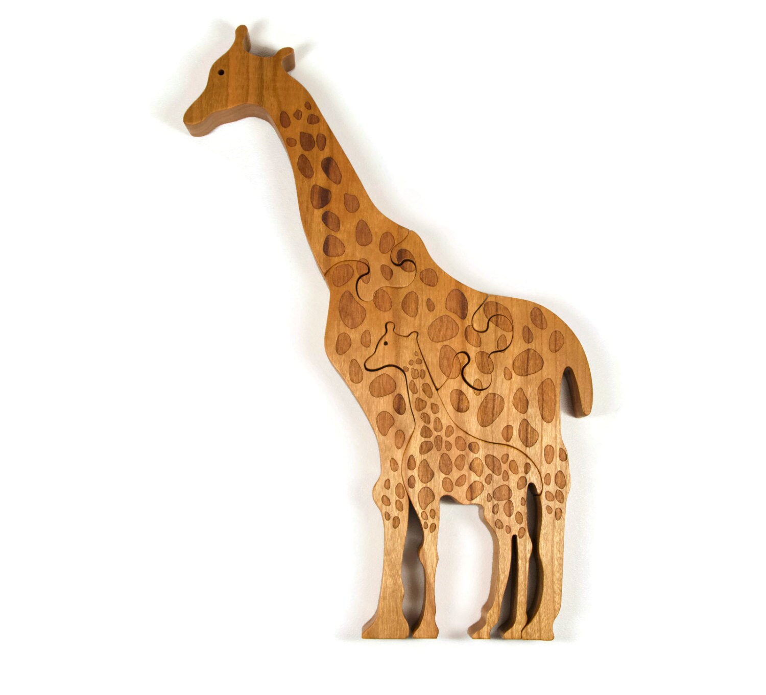 Wooden Giraffe Puzzle Wooden Giraffe Toy Giraffe Puzzle