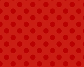 Half Yard - Medium Red Tone on Tone Dots, Riley Blake, C430, Red on Red, Tone on Tone, Quilting Cotton Fabric, fabric Sale, Cotton Fabric