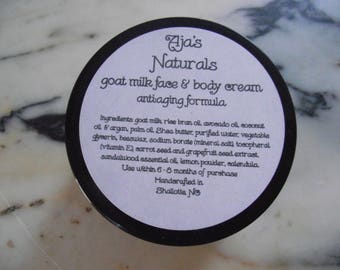 Anti Aging Goat Milk Face and Body Cream 4 oz. jar