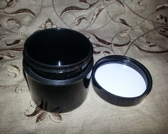 Lot of 10 - 1 OZ Black Popypropylene Thick Wall Jars & Caps