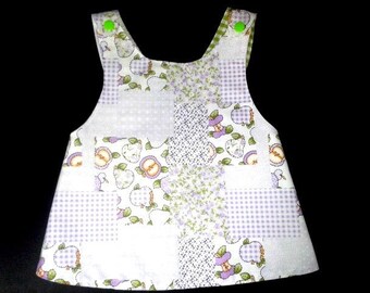 smock apron floral 12-18 months