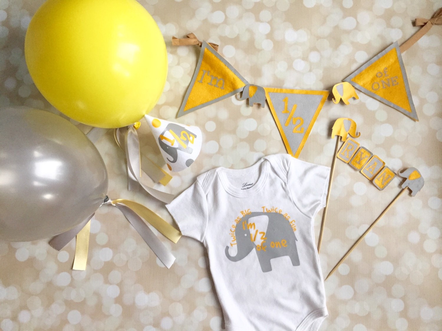 half birthday balloons