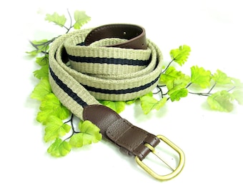 Tan belt. ,men's woven belt , men's belt, ,men's skinny belt, size 42 to 44 , # B 3