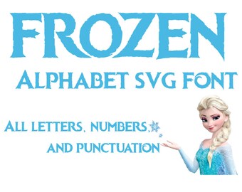 Frozen Font SVG | Frozen Alphabet SVG | Disney Font SVG | Disney Alphabet svg | Disney Frozen svg | Disney cut file | Silhouette Cricut
