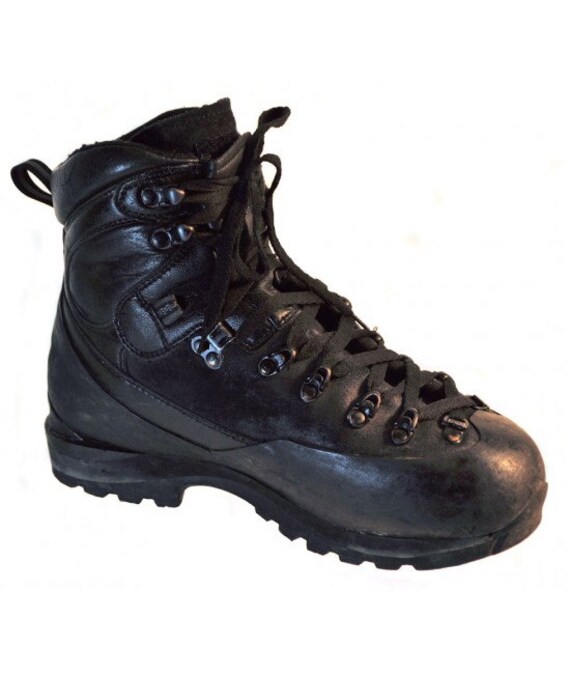 French Army Alpine Goretex boots Asolo Mountain Black leather