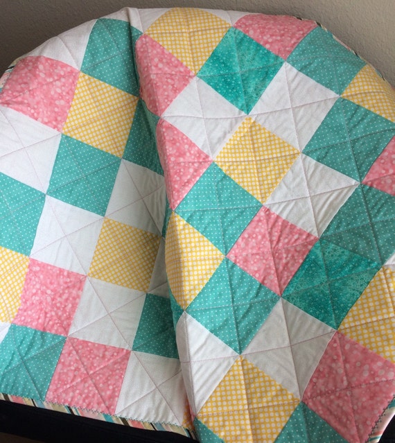 It's a 36 X 36 Pastel Delight Quilt For Baby
