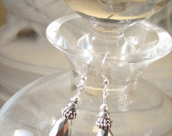 Silver Crystal Drops