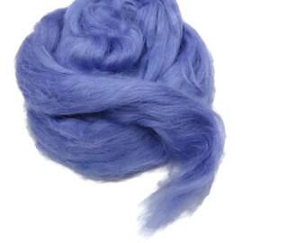 1 oz Tussah Silk Roving , Lilac