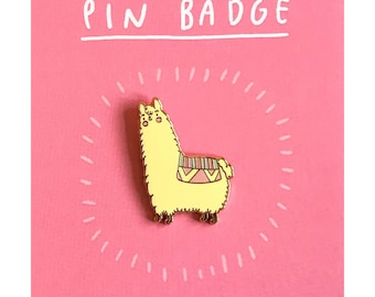 Alpaca Enamel Pin | cute alpaca pin badge