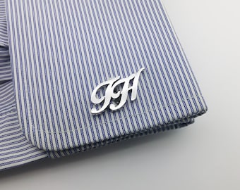 Initial Cufflink - Personalized Cufflinks - Groom Wedding Cufflinks -Letters Cufflinks - Initials Cufflinks - Father's day gift