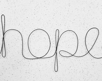 HOPE Wire Wording Wall Hanging