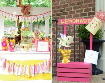 Lemonade Birthday, Lemonade Birthday Decorations, Lemonade Party, Printable, DIY