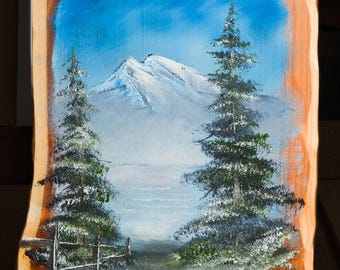 The Quiet Path. FREE SHIPPING World Wide.Original oil painting on hardwood. wood. Oil painting. Nature. Landscape.