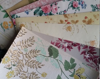 Zoë's Vintage Floral Wallpaper Scrap Pack | 8 x 10 Sheets
