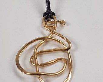 New Collection Abstract free-form Freedom Pendant in 14k Gold-fill. 25% Off. Free shipping
