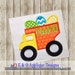 Dump Truck Easter Applique - Dump Truck Applique - Easter Applique - Easter Dump Truck Applique Design - Easter Embroidery Design
