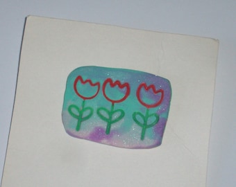 Tulip Pin, Tulip Brooch, Tulip Flower Pin, Tulip Flower Brooch, Spring Tulip Jewelry, Easter Tulip Jewelry, Flower Jewelry