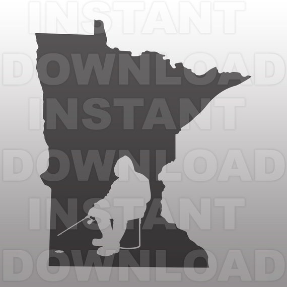 Download Minnesota Ice Fishing SVG File Commercial & Personal Use