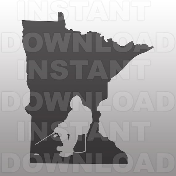 Download Minnesota Ice Fishing SVG File Commercial & Personal Use