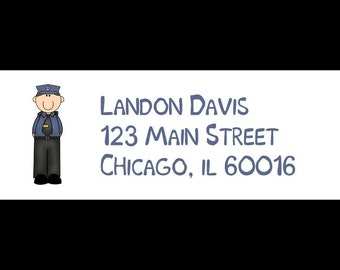 30 Return Address Labels - POLICE