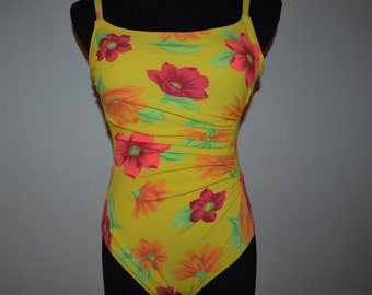Vintage Maillot Baltex Floral Swimsuit