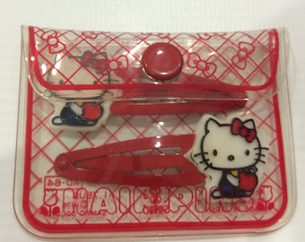 Vintage Hello Kitty Sanrio hair pins made in Japan