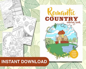 25 Romantic Country Coloring Pages