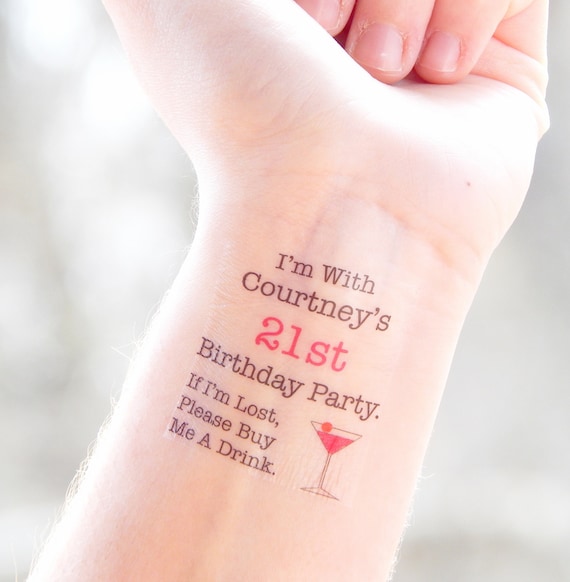 21st Birthday  Party  Temporary  Tattoos  21st Birthday  Party 