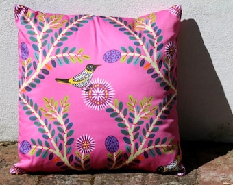 New Holland Honey Eater and Showy Honey Myrtle Cushion Cover