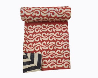Vintage recycle Kantha Quilt, bohemian Throw,kantha Blanket