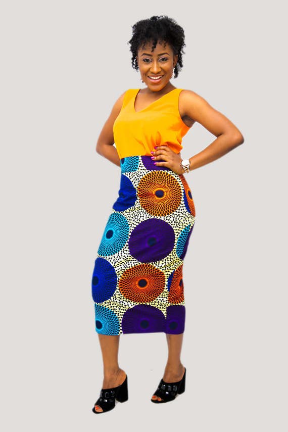 Ways to wear African Fabric- Wax Print Pencil Skirts - Urbanstax