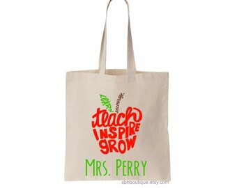 SALE! Teacher Appreciation Gift, Teacher Tote Bag, New Teacher Gift, Personalized Tote Bag, Gift for Teacher, Teacher Bag, Canvas Tote Bag