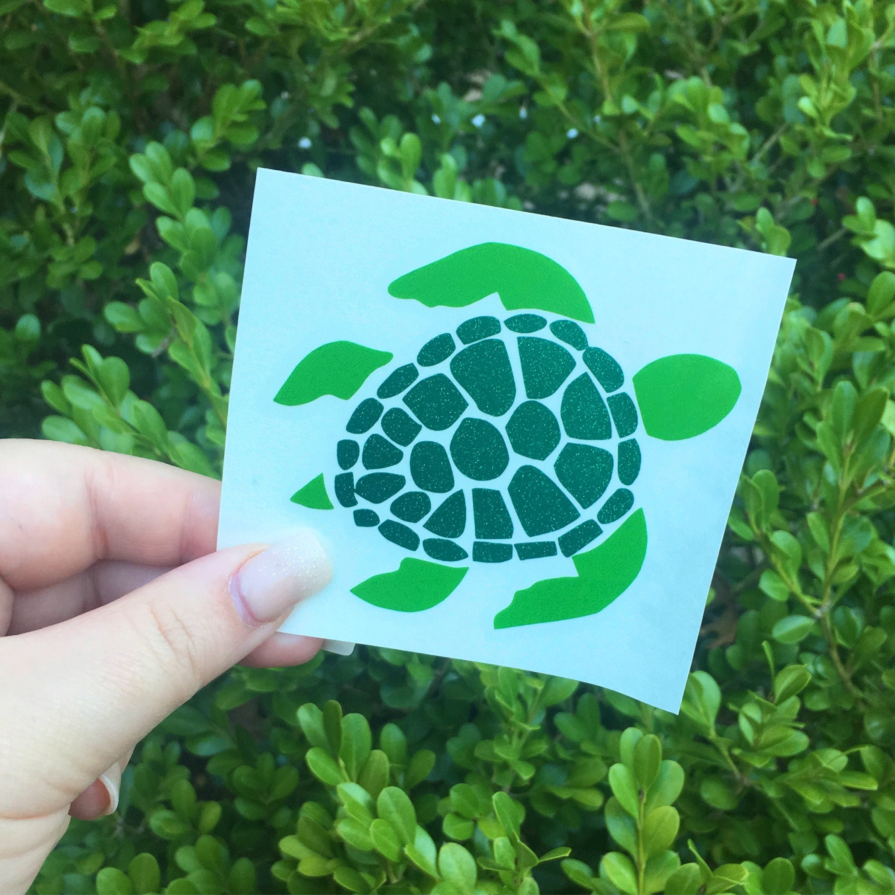 sea turtle car decal glitter turtle decal yeti tumbler