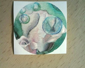 Roses and Bubbles Sticker