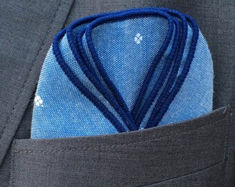 Crystal Blue Stylishness, Pocket square, Clothing & Accessoires, Men Suits, Boy Suits, Shirts, Wedding, Einstecktuch, dapper, dandy, elegant