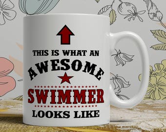 Awesome swimmer mug swimmer gift mug swimmer coffee mug swimmer gift idea swimmer mug swimming coffee mug swimming gift idea E1057 Swimmer