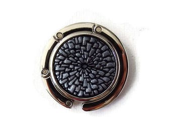 Purse Hanger, Antique Silver Purse Hook , Folding Handbag Holder, Purse Accessory and Organizer
