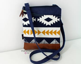 ZOE Messenger Cross Body Sling Bag - Arizona with PU Leather READY to SHIp Ipad bag