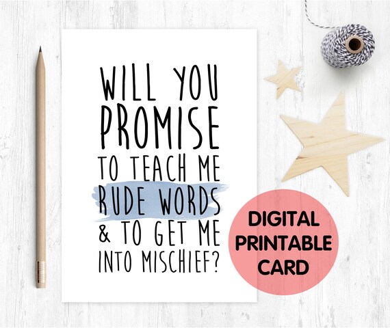 funny will you be my godfather card printable, godfather card, printable godfather card, godfather proposal printable, funny godfather card